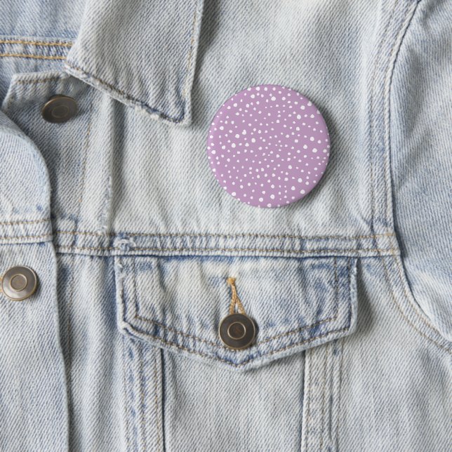 Badge Rond 5 Cm Points Dalmatiens Lilac, Points Dalmatiens, Pots D (En situation)