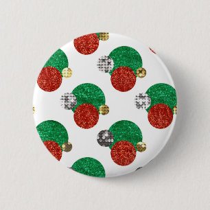 Badge Rond 5 Cm points de noël séquentiel