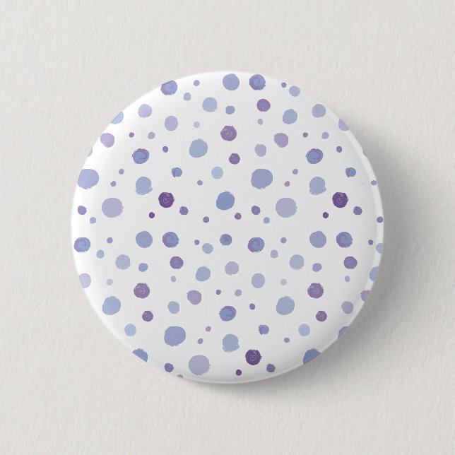 Badge Rond 5 Cm points noirs peints à la main (Devant)