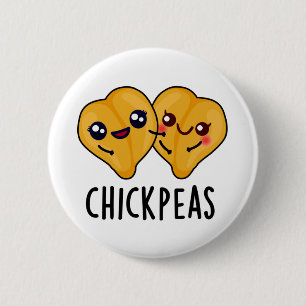 Badge Rond 5 Cm Pois Chick Funky Food Pun