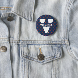 Badge Rond 5 Cm Pois des Cavaliers de Virginie