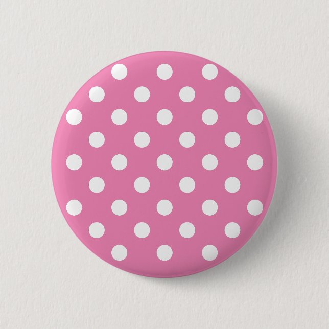 Badge Rond 5 Cm pois roses de bébé mignons customisés (Devant)