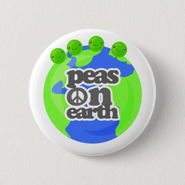 Badge Rond 5 Cm Pois sur terre (Devant)