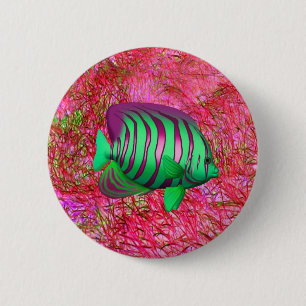 Badge Rond 5 Cm Poisson