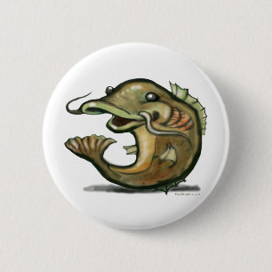 Badge Rond 5 Cm Poisson-chat