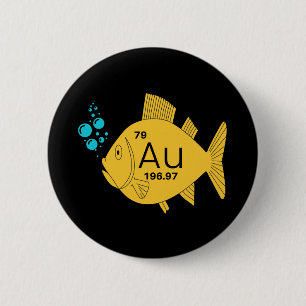 Badge Rond 5 Cm Poisson d'or
