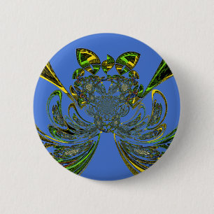 Badge Rond 5 Cm Poisson plume