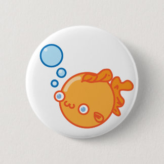Badge Rond 5 Cm Poisson rouge