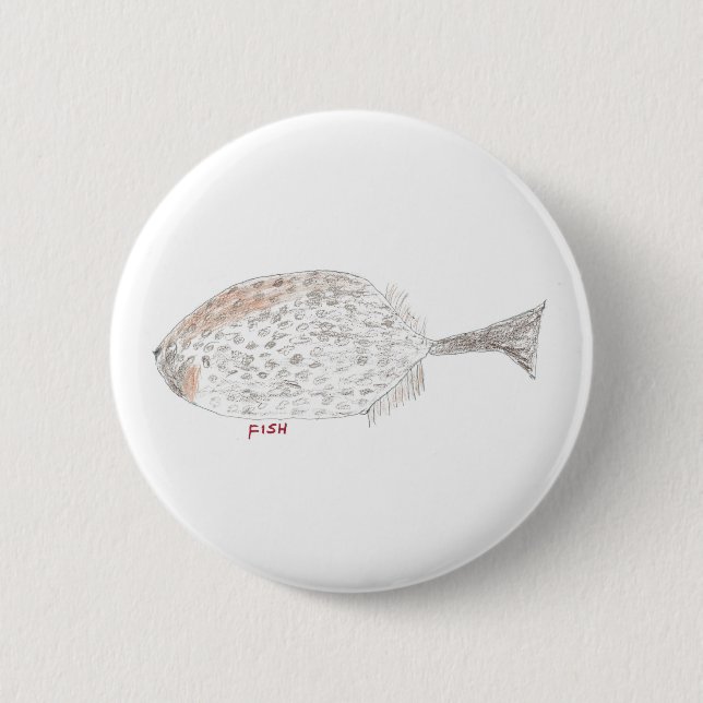 Badge Rond 5 Cm Poissons (Devant)