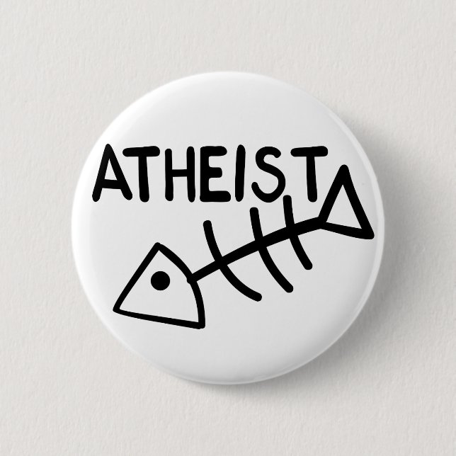 Badge Rond 5 Cm Poissons athées (Devant)