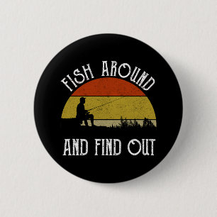 Badge Rond 5 Cm Poissons Autour Et Découvrez