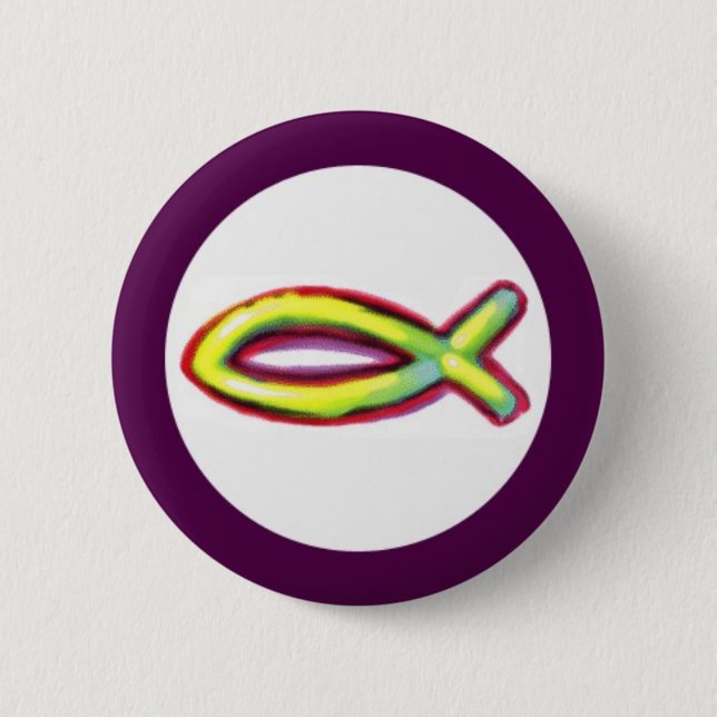 Badge Rond 5 Cm Poissons de Jésus (Devant)