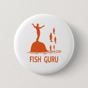 Badge Rond 5 Cm Poissons Guru