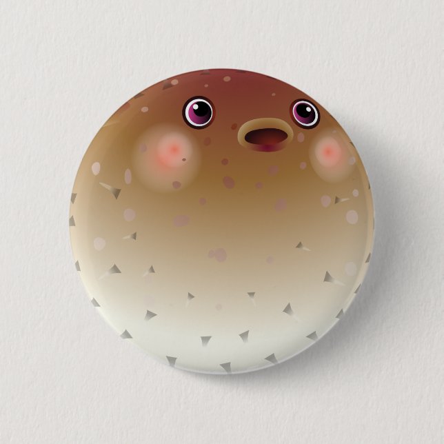Badge Rond 5 Cm Poissons heureux de décolleur (Devant)