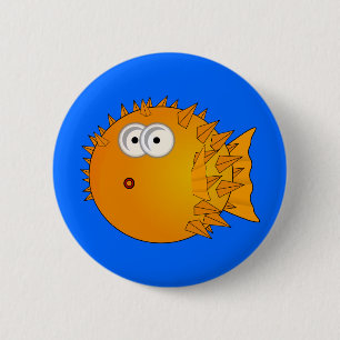 Badge Rond 5 Cm Poissons mignons de décolleur de bande dessinée