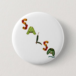Badge Rond 5 Cm Poivrons de piment de Salsa