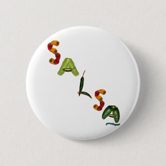 Badge Rond 5 Cm Poivrons de piment de Salsa