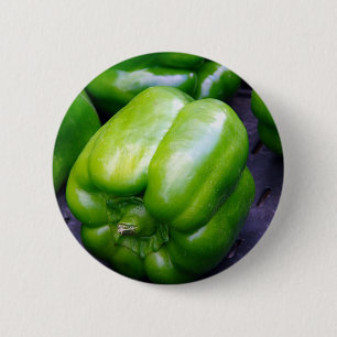 Badge Rond 5 Cm Poivrons verts