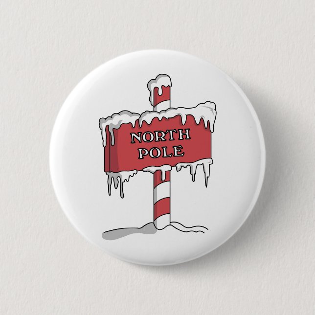 Badge Rond 5 Cm Pôle Nord (Devant)