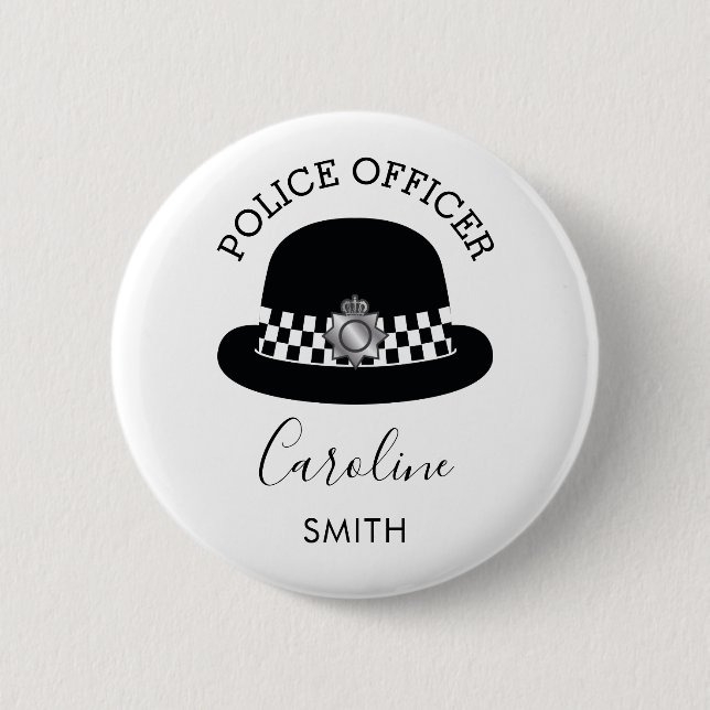 Badge Rond 5 Cm Police de femmes | Personnalisé (Devant)