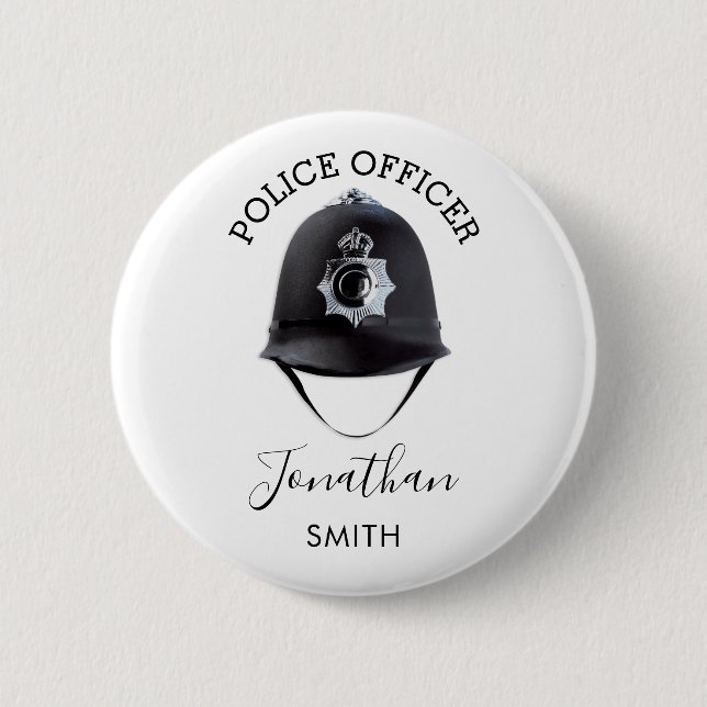 Badge Rond 5 Cm Police | Personnalisé (Devant)
