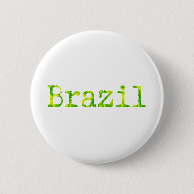 Badge Rond 5 Cm Police verte et jaune du Brésil (Devant)