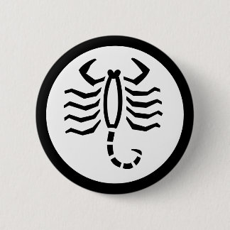 Badge Rond 5 Cm Police Zodiac : SCORPIO + vos couleurs et idées