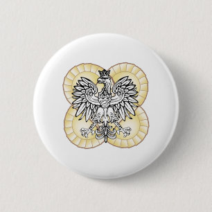 Badge Rond 5 Cm Polish Eagle Pierogi Button