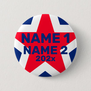 Badge Rond 5 Cm Politique américaine / noms d'élections