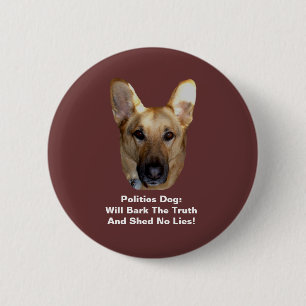 Badge Rond 5 Cm Politique Bouton rond berger allemand chien berger