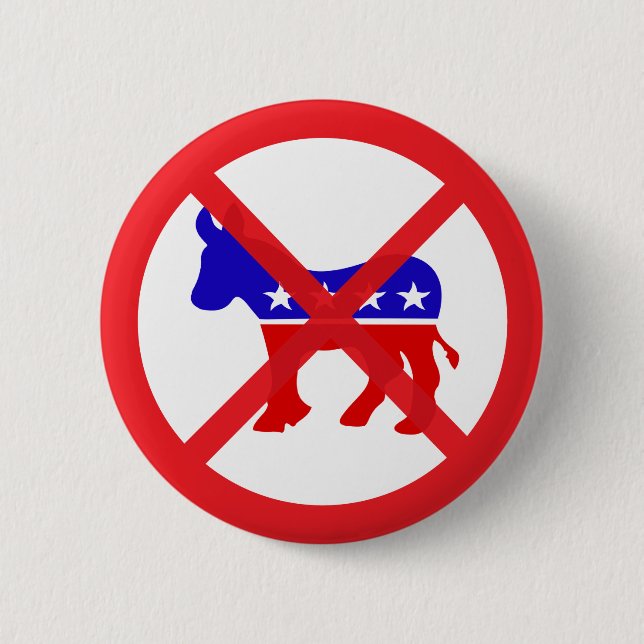 Badge Rond 5 Cm Politique populaire anti-démocrate (Devant)