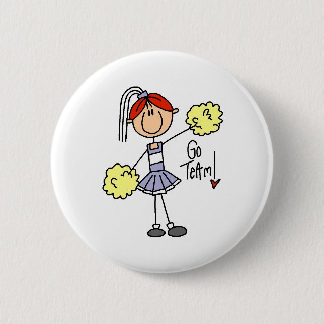 Badge Rond 5 Cm Pom-pom girl de lavande (Devant)