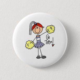 Badge Rond 5 Cm Pom-pom girl de lavande