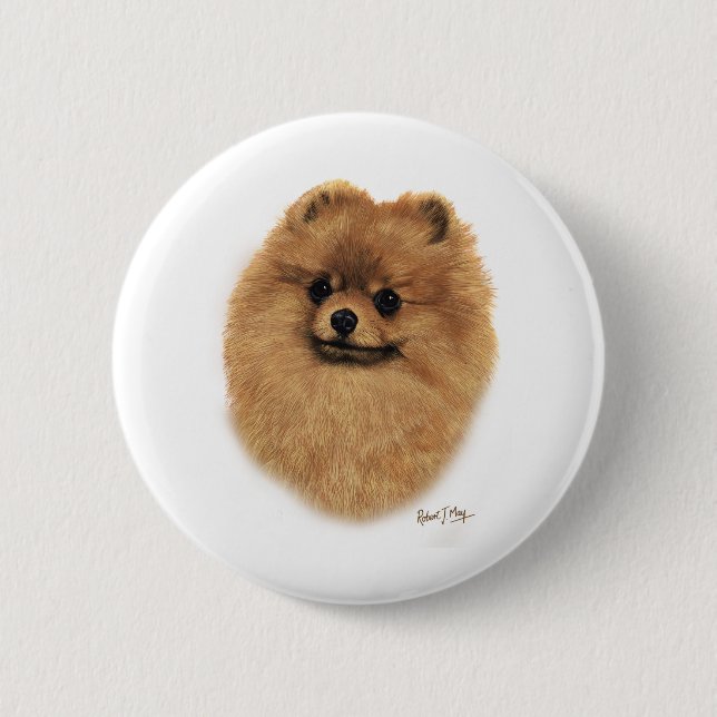Badge Rond 5 Cm Pomeranian (Devant)
