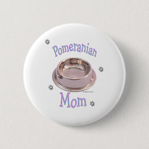 Badge Rond 5 Cm Pomeranian Maman - Bouton