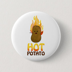 Badge Rond 5 Cm Pomme de terre chaude
