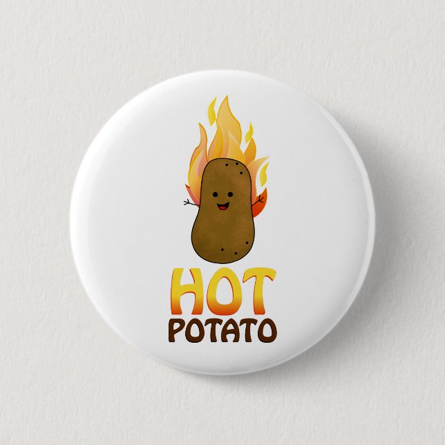 Badge Rond 5 Cm Pomme de terre chaude (Devant)