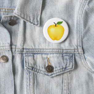 Badge Rond 5 Cm Pomme Golden Delicious