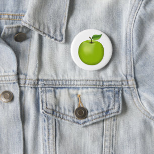Badge Rond 5 Cm Pomme verte 