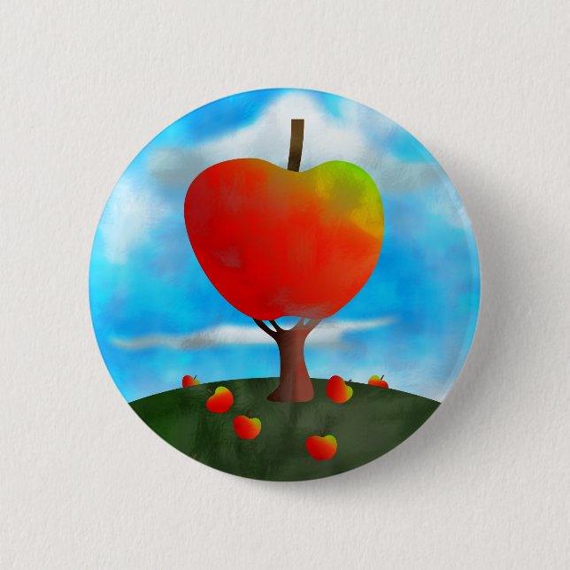 Badge Rond 5 Cm Pommier (Devant)