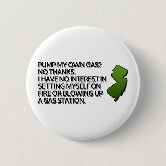 Badge Rond 5 Cm Pompe mon propre gaz ? Non merci. (Devant)