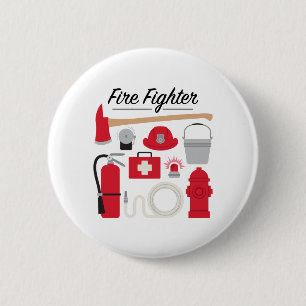 Badge Rond 5 Cm Pompier
