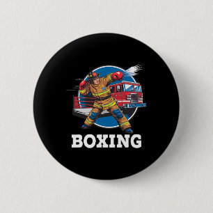 Badge Rond 5 Cm Pompier Jouer Boxe Pompier Sport