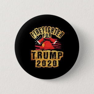 Badge Rond 5 Cm Pompiers pour la réélection de Trump