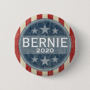 Badge Rond 5 Cm Ponceuses 2020 de Bernie - bannière étoilée