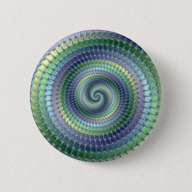 Badge Rond 5 Cm Pondering - Fractal (Devant)