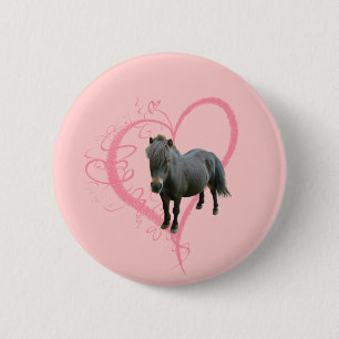 Badge Rond 5 Cm Poney mignon d'amour