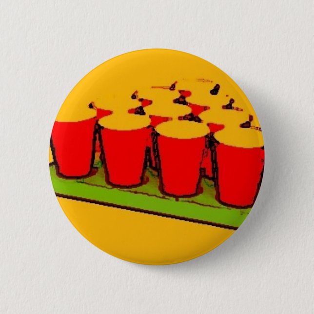 Badge Rond 5 Cm Pong de bière (Devant)