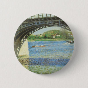 Badge Rond 5 Cm Pont d'Argenteuil par Gustave Caillebotte