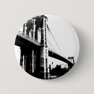 Badge Rond 5 Cm Pont de Brooklyn